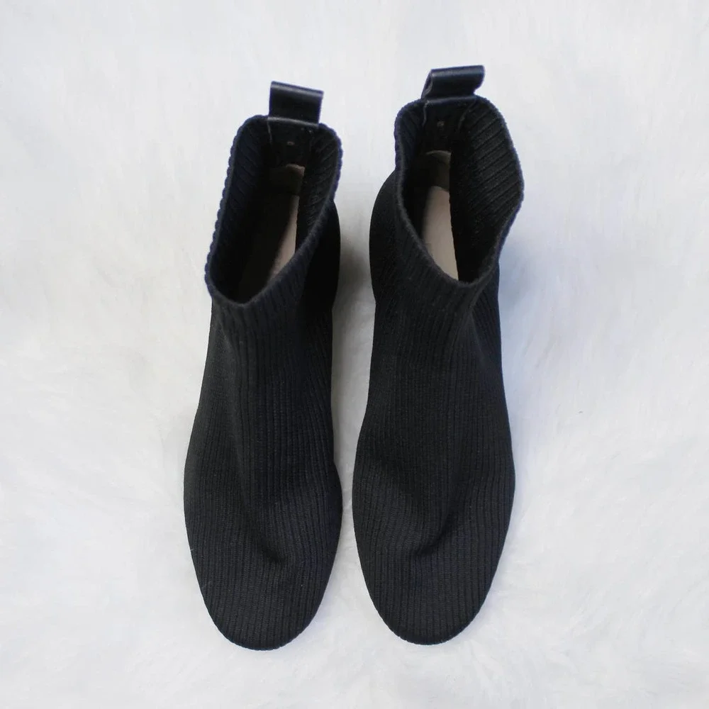 Everlane Black Knit Ankle Booties